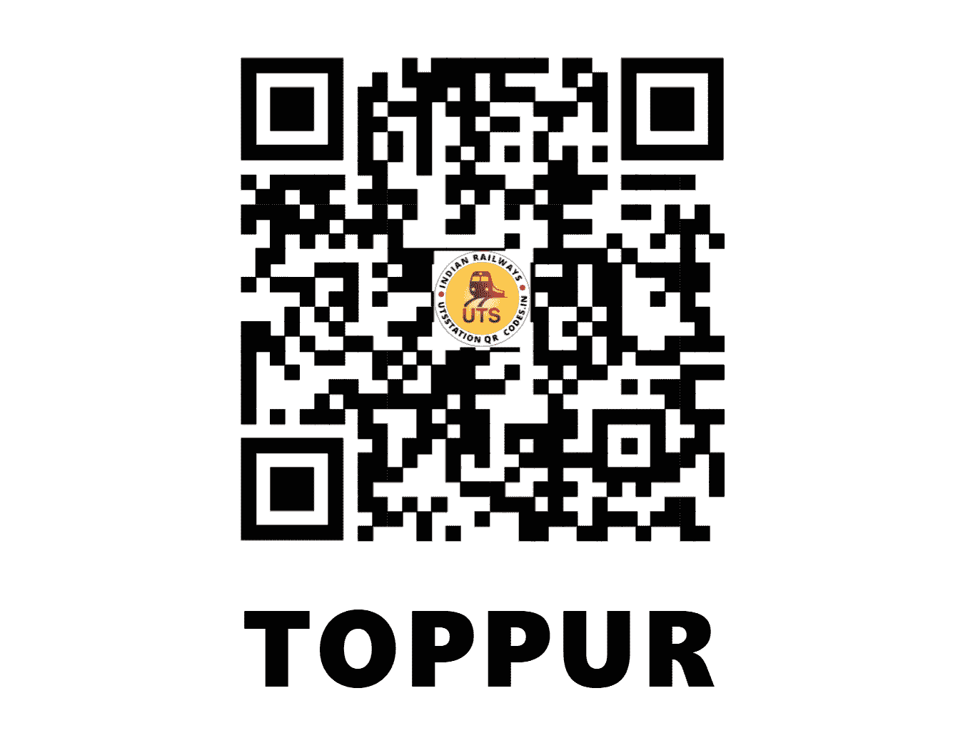 UTS QR Code for TOPPUR - TPP - SW (TAMIL NADU)